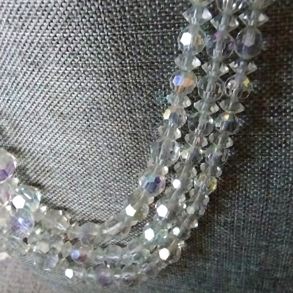 Vintage, Austrian Crystal, Tiered, Choker Necklace - Picture 3 of 16